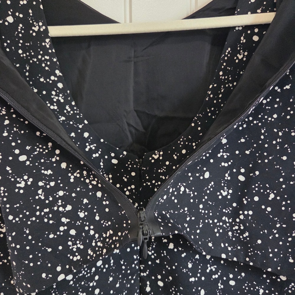 Kate Spade Black White Speckled Print Sheath Dress Back Zip Women Size‎ 10 - Picture 5 of 9